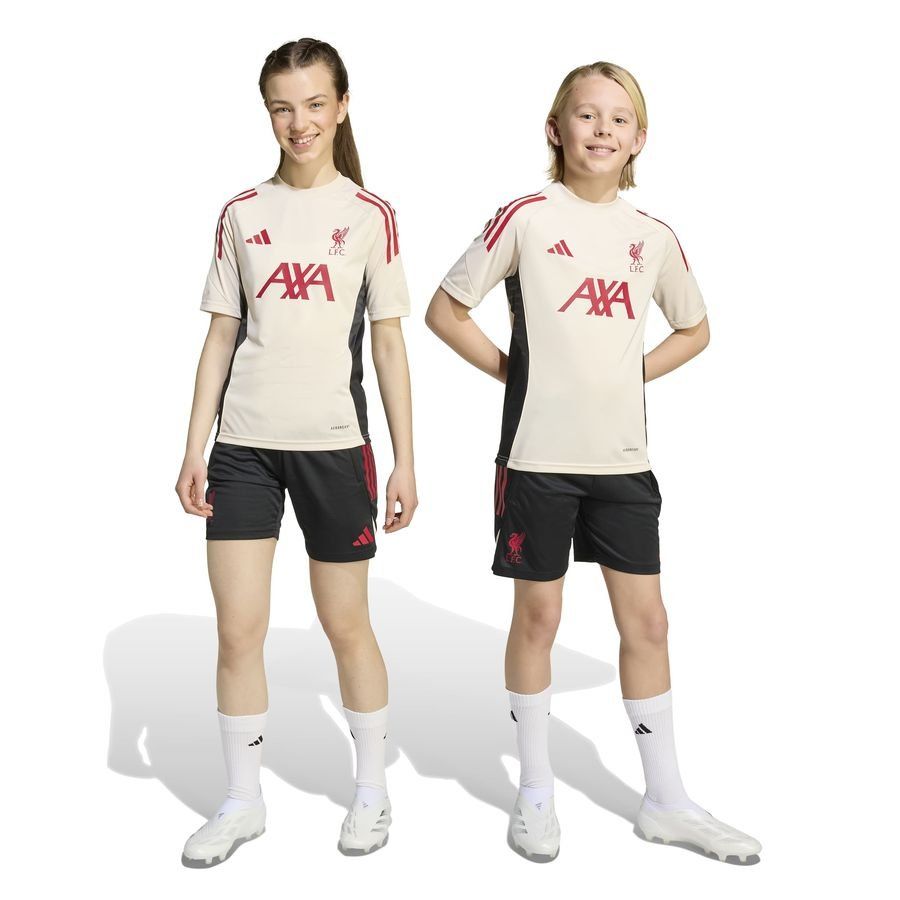 Liverpool Training Shorts Tiro 25 - Black/Strawberry Red/Wonder White Kids-SoccerKits Hub | Buy Soccer Jerseys Online